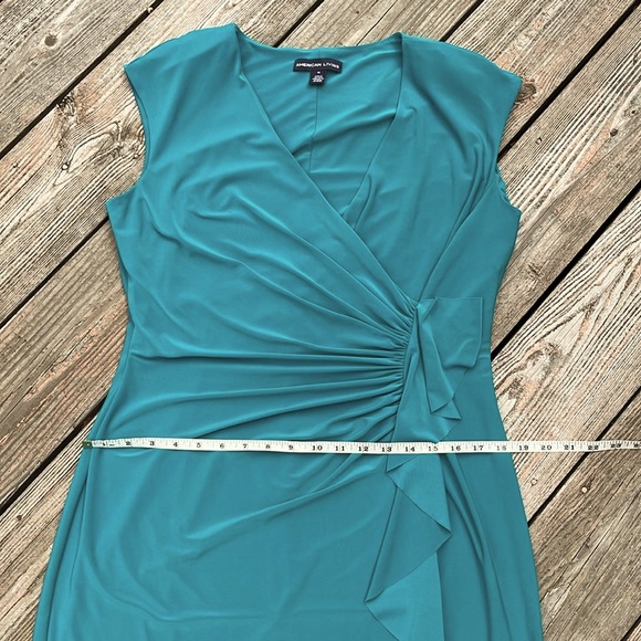 American Living cap-sleeve ruffled dress 16 - Picture 7 of 9